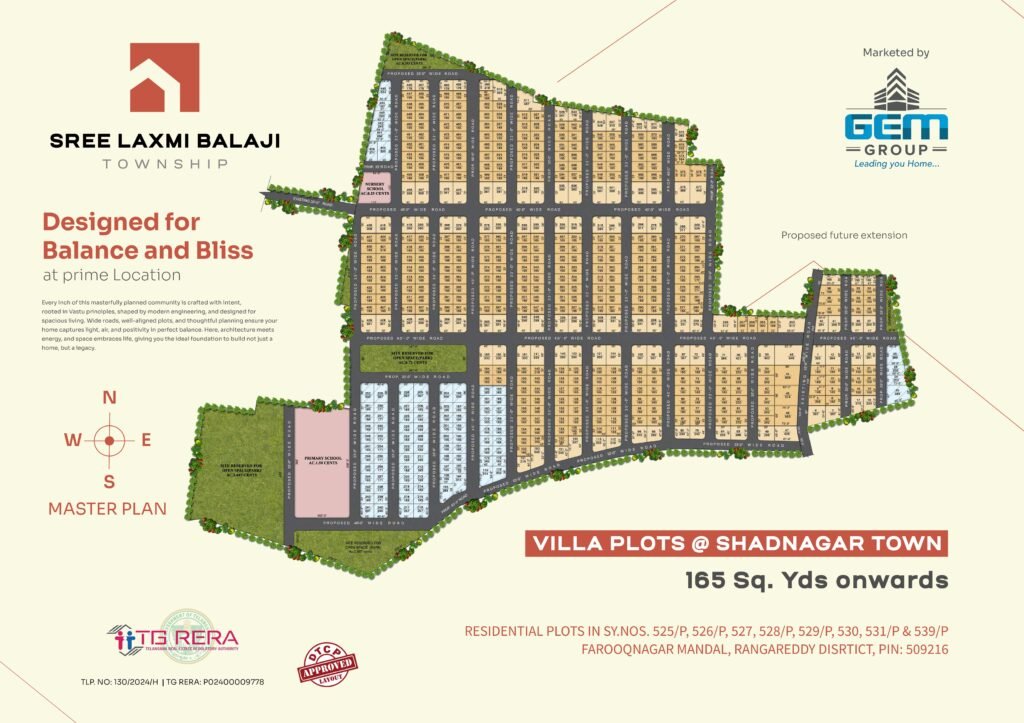 Open plots in shadnagar